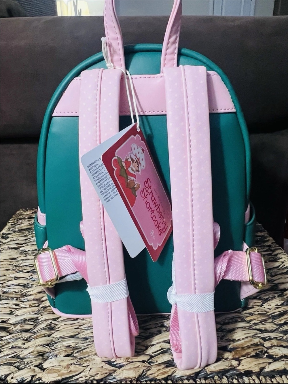 Loungefly Strawberry Shortcake Custard Strawberry Embroidered Backpack - Picture 4 of 6